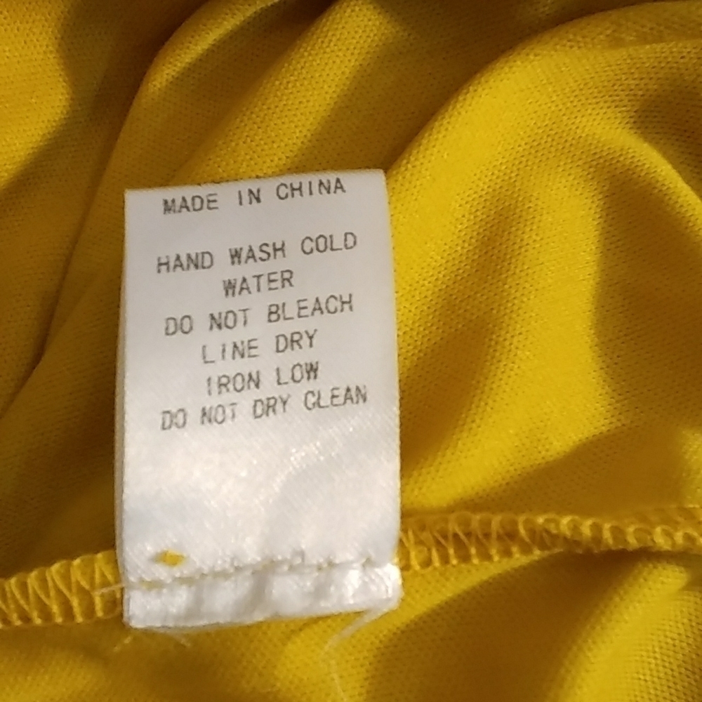 Purple Snow Mustard Yellow Spaghetti Strap Off Shoulder Mini Dress Blouse Size S - Picture 15 of 15